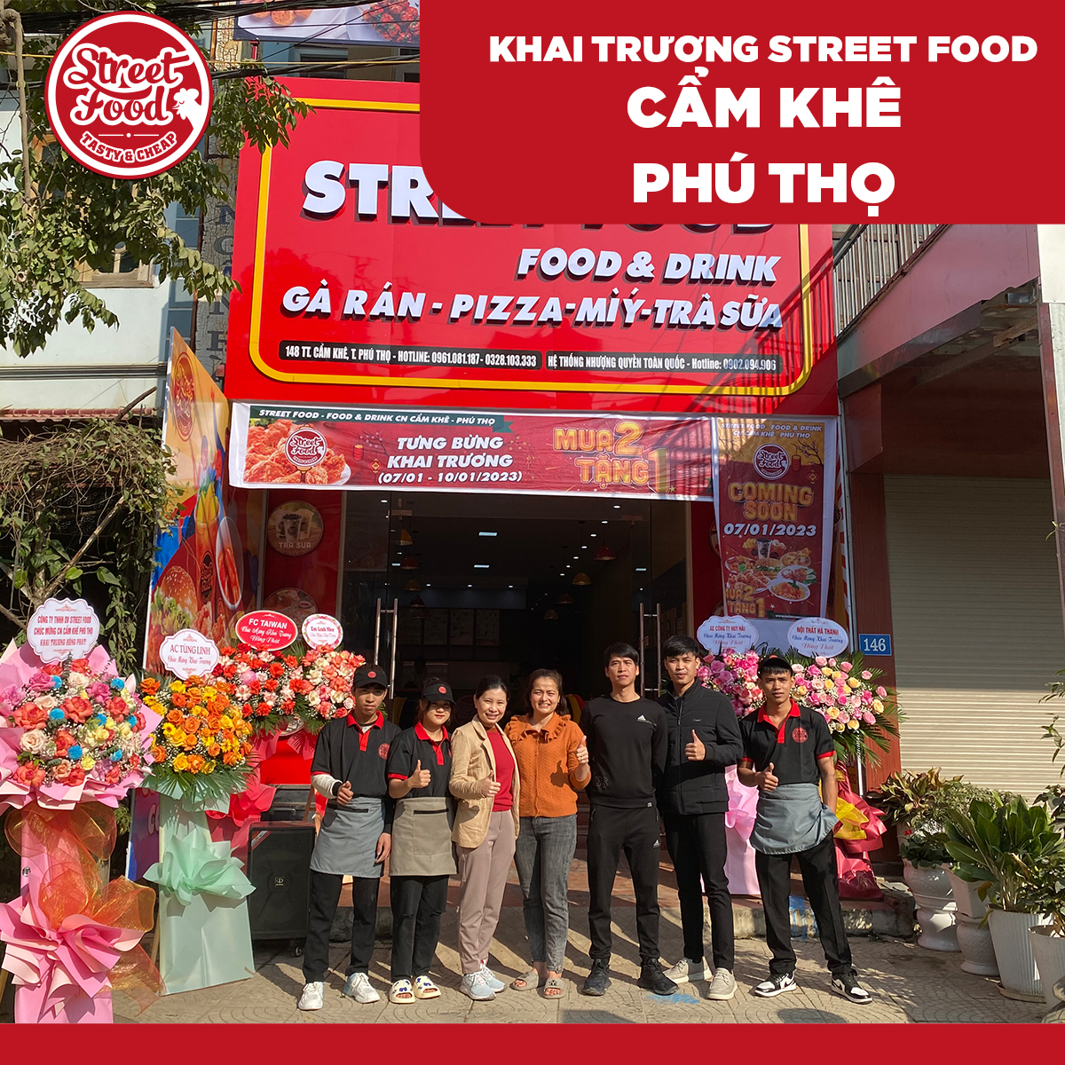 Khai trương Gà rán Street Food Cẩm Khê Phú Thọ