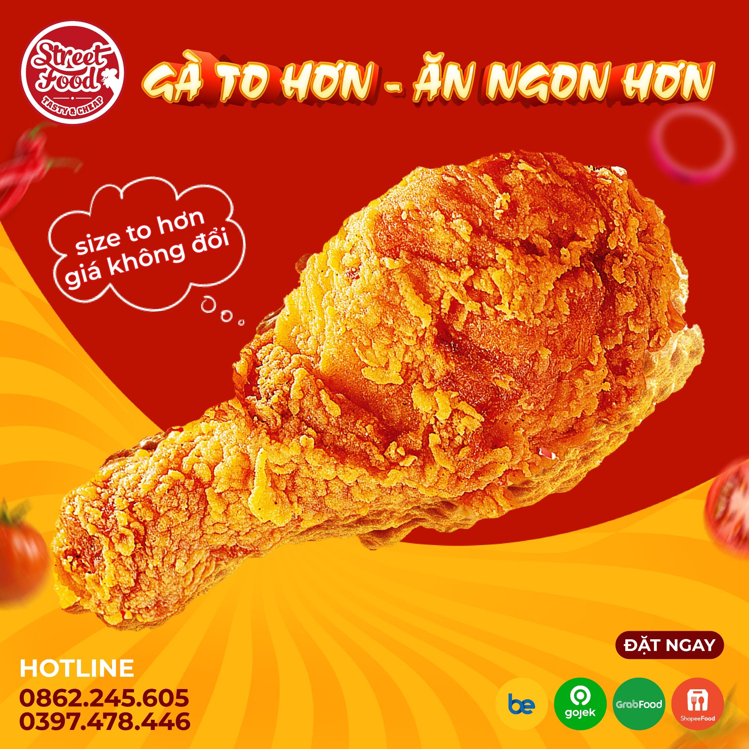 gà Street Food nay to hơn ăn no hơn