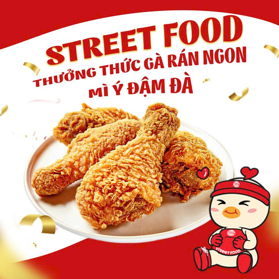 STREET FOOD - THƯỞNG THỨC GÀ RÁN NGON - MÌ Ý ĐẬM ĐÀ